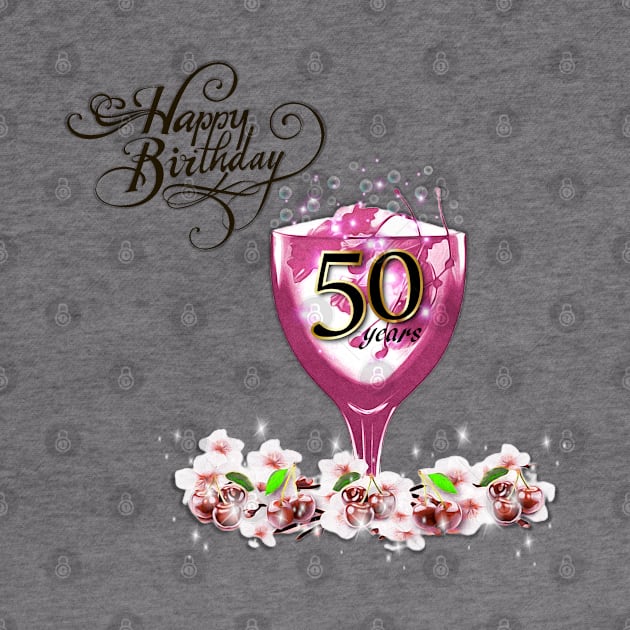 50th Birthday Greeting by KC Morcom aka KCM Gems n Bling aka KCM Inspirations
